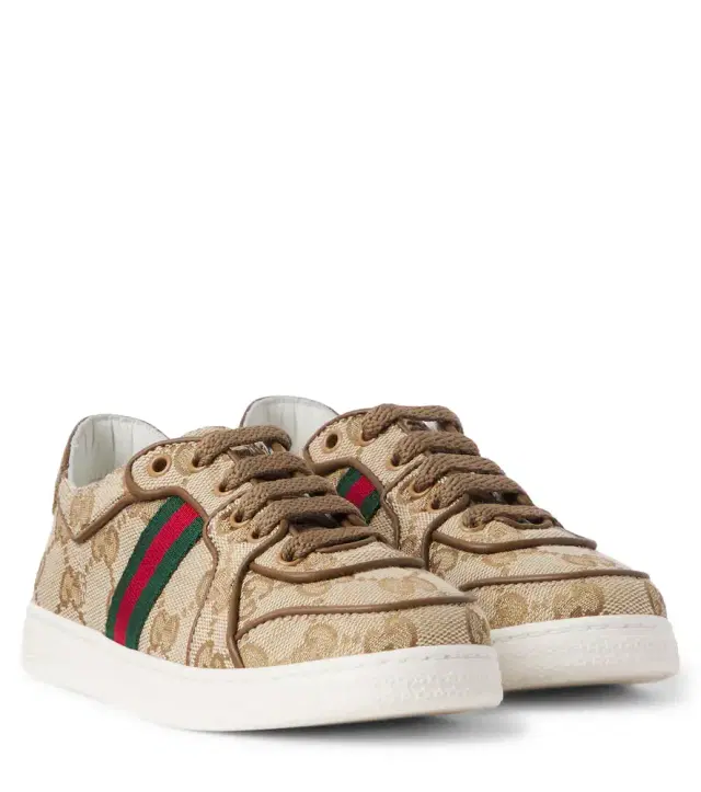 Gucci Kids Stretch Web Stripe GG canvas sneakers
