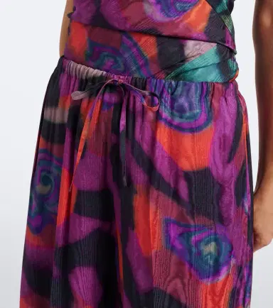 Dries Van Noten Printed moiré wide-leg pants | Thumbnail 6 Dries Van Noten Printed moiré wide-leg pants | Thumbnail 6