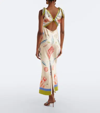Retrofete Retrofête Carlotte silk-blend satin maxi dress | Thumbnail 4