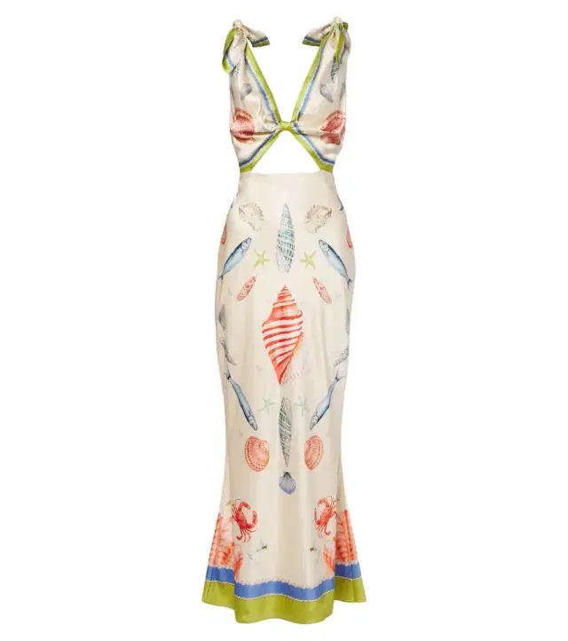Retrofete Retrofête Carlotte silk-blend satin maxi dress