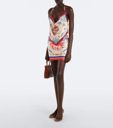 Retrofete Retrofête Creta embellished silk-blend satin minidress | Thumbnail 4