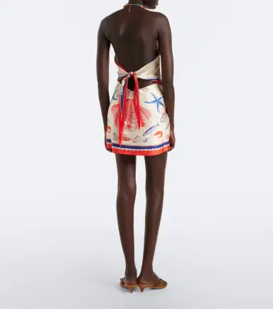 Retrofete Retrofête Creta embellished silk-blend satin minidress | Thumbnail 5