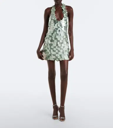 Retrofête Retrofête Briggs sequined halterneck minidress | Thumbnail 4