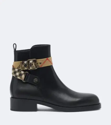 Burberry Huntley Check leather ankle boots | Thumbnail 4 Burberry Huntley Check leather ankle boots | Thumbnail 4