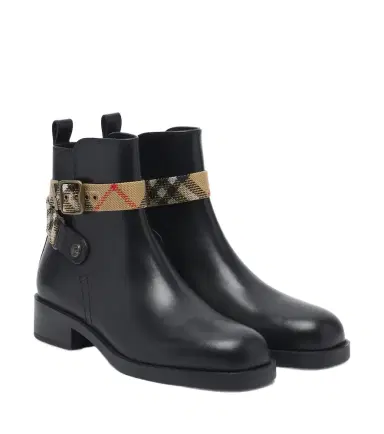Burberry Huntley Check leather ankle boots | Thumbnail 1 Burberry Huntley Check leather ankle boots | Thumbnail 1