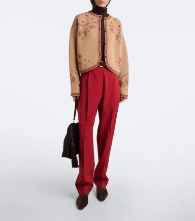 Alanui Bandana Jacquard wool and cashmere cardigan | Thumbnail 4