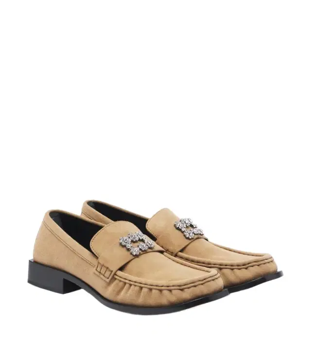 Roger Vivier Viv Moc embellished suede loafers