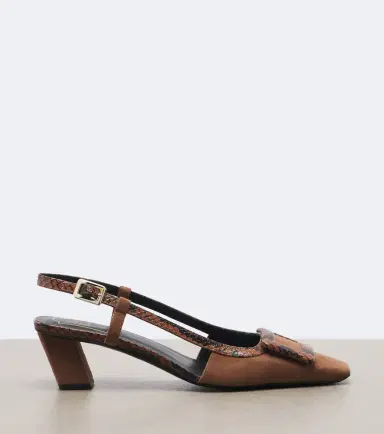 Roger Vivier Belle Vivier snake-effect suede slingback pumps | Thumbnail 4 Roger Vivier Belle Vivier snake-effect suede slingback pumps | Thumbnail 4