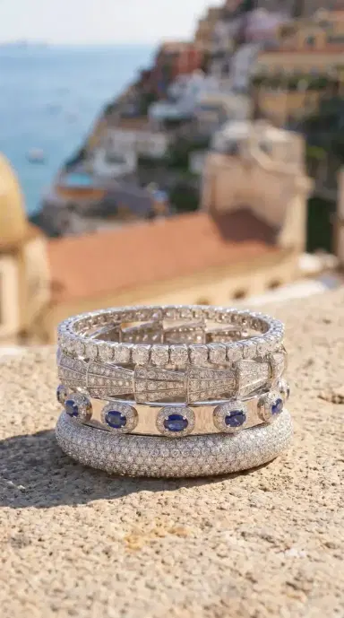 Wish Fine Jewelry 6.75ct Diamond 14K Gold Statement Bracelet | Thumbnail 5