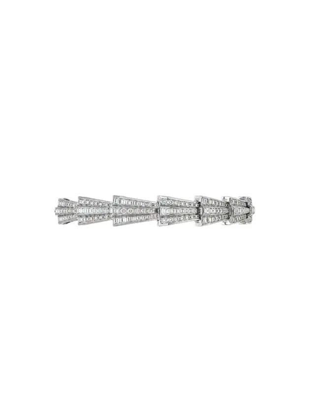 Wish Fine Jewelry 6.75ct Diamond 14K Gold Statement Bracelet