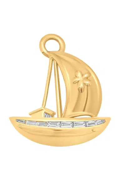 SARA WEINSTOCK Diamond Sailboat Charm | Thumbnail 1