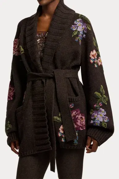 Ralph Lauren Floral Shawl Collar Cardigan | Thumbnail 4