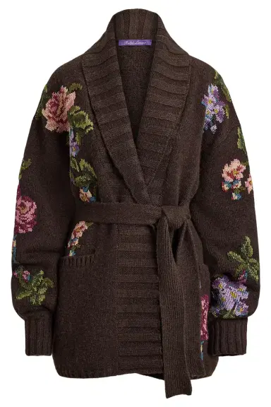 Ralph Lauren Floral Shawl Collar Cardigan | Thumbnail 1