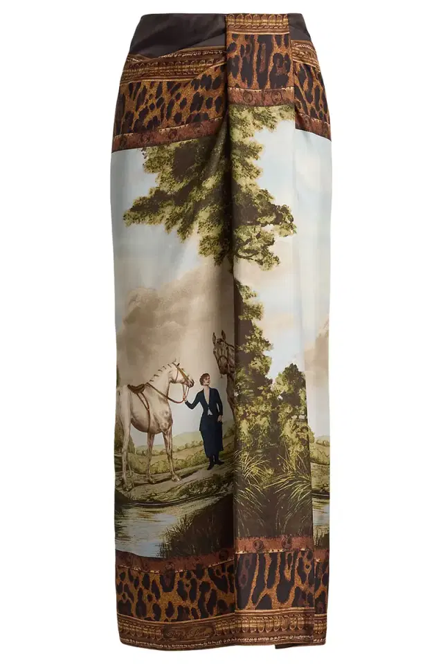 Ralph Lauren Scenic Woven Pencil Skirt