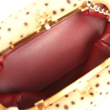 Chanel Chanel Large "Cheetah Print" Clutch with Chain Beige Calf Hair, Black Leather Gold Hardware | Thumbnail 9