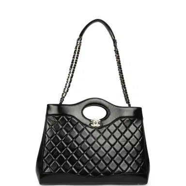 Chanel Chanel Large 31 Shopper Black Shiny Lambskin Light Gold Hardware | Thumbnail 7 Chanel Chanel Large 31 Shopper Black Shiny Lambskin Light Gold Hardware | Thumbnail 7