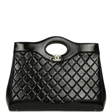 Chanel Chanel Large 31 Shopper Black Shiny Lambskin Light Gold Hardware | Thumbnail 1 Chanel Chanel Large 31 Shopper Black Shiny Lambskin Light Gold Hardware | Thumbnail 1