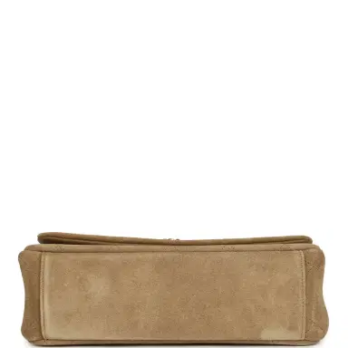 Chanel Chanel Medium "Eyes on You" Flap Bag Beige Suede Gold Hardware | Thumbnail 6