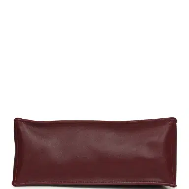 Chanel Chanel Small "Grocery Bag" with Chain Dark Burgundy Calfskin Gold Hardware | Thumbnail 6