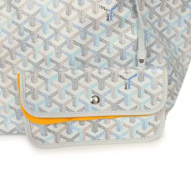 goyard Goyard Goyardine Polar Blue Saint Louis GM Tote Palladium Hardware | Thumbnail 6