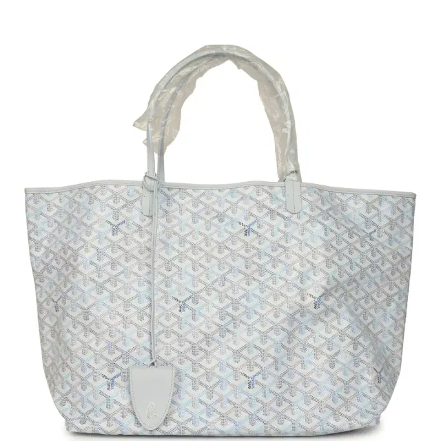 goyard Goyard Goyardine Polar Blue Saint Louis GM Tote Palladium Hardware