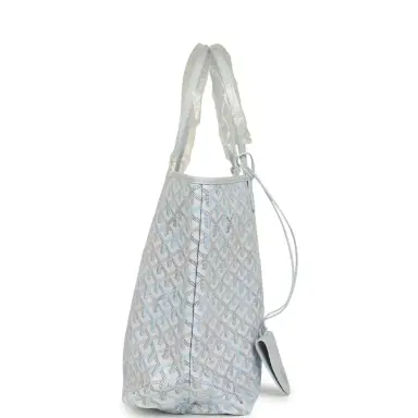 goyard Goyard Goyardine Polar Blue Saint Louis PM Tote Palladium Hardware | Thumbnail 3 goyard Goyard Goyardine Polar Blue Saint Louis PM Tote Palladium Hardware | Thumbnail 3