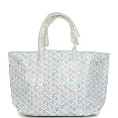 goyard Goyard Goyardine Polar Blue Saint Louis PM Tote Palladium Hardware | Thumbnail 4 goyard Goyard Goyardine Polar Blue Saint Louis PM Tote Palladium Hardware | Thumbnail 4