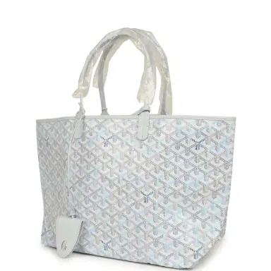 goyard Goyard Goyardine Polar Blue Saint Louis PM Tote Palladium Hardware | Thumbnail 5 goyard Goyard Goyardine Polar Blue Saint Louis PM Tote Palladium Hardware | Thumbnail 5