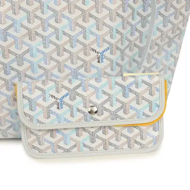 goyard Goyard Goyardine Polar Blue Saint Louis PM Tote Palladium Hardware | Thumbnail 7 goyard Goyard Goyardine Polar Blue Saint Louis PM Tote Palladium Hardware | Thumbnail 7