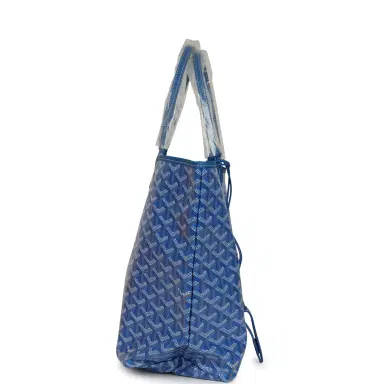 goyard Goyard Goyardine Sky Blue Saint Louis PM Tote Bag Palladium Hardware | Thumbnail 3 goyard Goyard Goyardine Sky Blue Saint Louis PM Tote Bag Palladium Hardware | Thumbnail 3