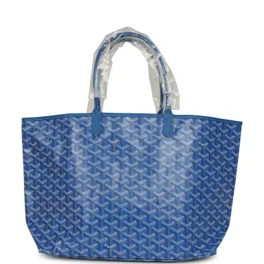 goyard Goyard Goyardine Sky Blue Saint Louis PM Tote Bag Palladium Hardware | Thumbnail 4 goyard Goyard Goyardine Sky Blue Saint Louis PM Tote Bag Palladium Hardware | Thumbnail 4