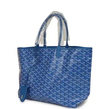 goyard Goyard Goyardine Sky Blue Saint Louis PM Tote Bag Palladium Hardware | Thumbnail 5 goyard Goyard Goyardine Sky Blue Saint Louis PM Tote Bag Palladium Hardware | Thumbnail 5