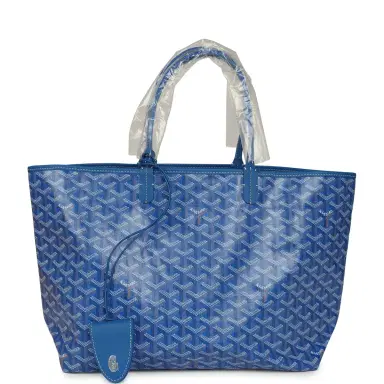 goyard Goyard Goyardine Sky Blue Saint Louis PM Tote Bag Palladium Hardware | Thumbnail 1 goyard Goyard Goyardine Sky Blue Saint Louis PM Tote Bag Palladium Hardware | Thumbnail 1