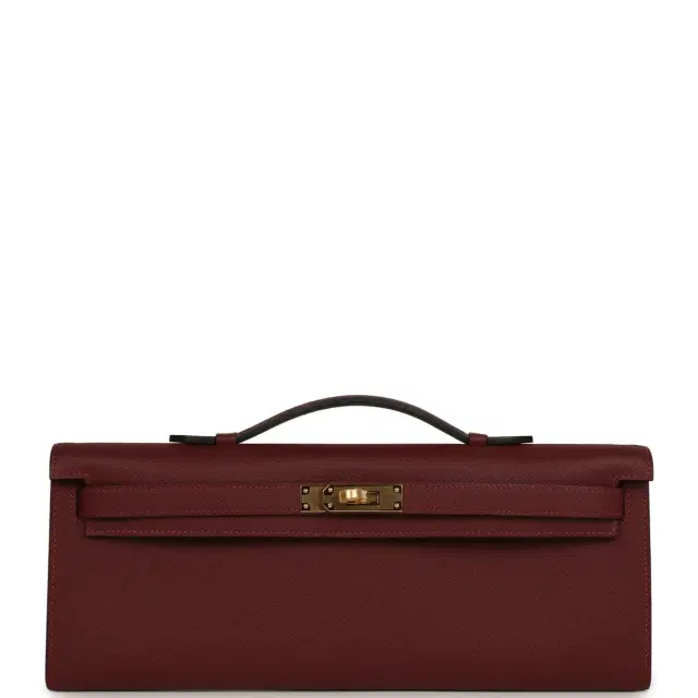 HERMÈS Hermes Kelly Cut Rouge H Epsom Gold Hardware