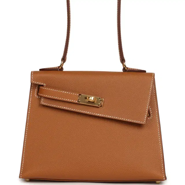 HERMÈS Hermes Kelly Sellier en Desordre 20 Gold Epsom Gold Hardware