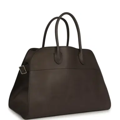 The Row The Row Soft Margaux 15 Mid Grey Saddle Leather Silver Hardware | Thumbnail 2 The Row The Row Soft Margaux 15 Mid Grey Saddle Leather Silver Hardware | Thumbnail 2