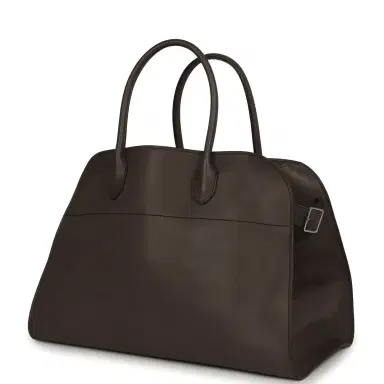 The Row The Row Soft Margaux 15 Mid Grey Saddle Leather Silver Hardware | Thumbnail 4 The Row The Row Soft Margaux 15 Mid Grey Saddle Leather Silver Hardware | Thumbnail 4