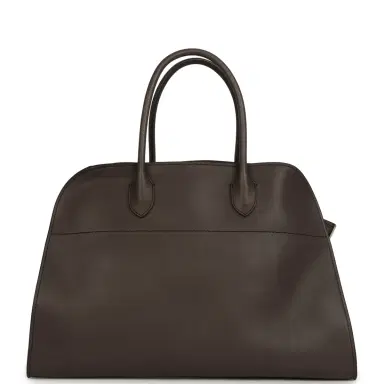The Row The Row Soft Margaux 15 Mid Grey Saddle Leather Silver Hardware | Thumbnail 5 The Row The Row Soft Margaux 15 Mid Grey Saddle Leather Silver Hardware | Thumbnail 5