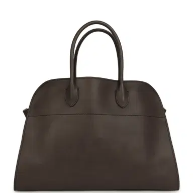 The Row The Row Soft Margaux 15 Mid Grey Saddle Leather Silver Hardware | Thumbnail 1 The Row The Row Soft Margaux 15 Mid Grey Saddle Leather Silver Hardware | Thumbnail 1