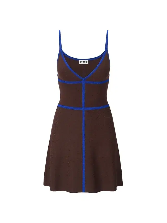 STAUD Women's Jaquelin Bonded Mini Dress - Espresso Cobalt