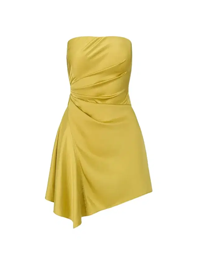 STAUD Women's Adriana Silk Mini Dress - Citron