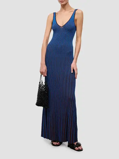 Staud Women's Claretta Gradient Rib Maxi Dress | Thumbnail 2 Staud Women's Claretta Gradient Rib Maxi Dress | Thumbnail 2
