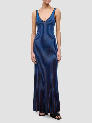 Staud Women's Claretta Gradient Rib Maxi Dress | Thumbnail 3 Staud Women's Claretta Gradient Rib Maxi Dress | Thumbnail 3