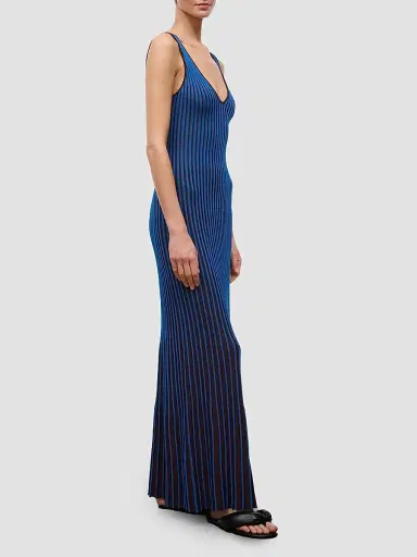 Staud Women's Claretta Gradient Rib Maxi Dress | Thumbnail 4 Staud Women's Claretta Gradient Rib Maxi Dress | Thumbnail 4