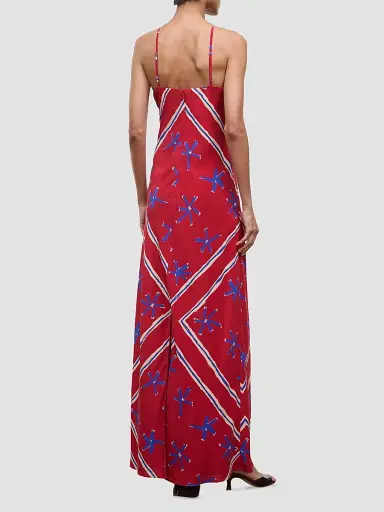 Staud Women's Cubism Halter Maxi Dress - Painted Foulard | Thumbnail 4