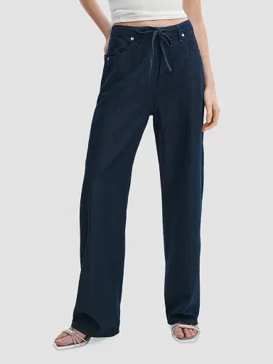 rag & bone Women's Phoebe Drawstring Jeans - Dusk Rinse - Size Small | Thumbnail 4