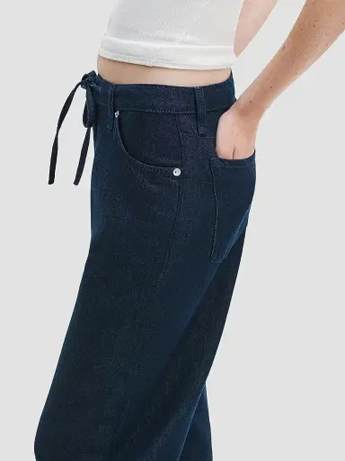 rag & bone Women's Phoebe Drawstring Jeans - Dusk Rinse - Size Small | Thumbnail 5