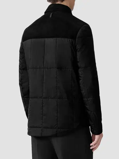 Mackage Men's Henrik Mixed-Media Suede Shirt Jacket - Black - Size 46 | Thumbnail 4 Mackage Men's Henrik Mixed-Media Suede Shirt Jacket - Black - Size 46 | Thumbnail 4