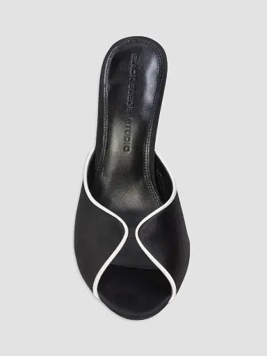 Black Suede Studio Women's Amelia 100MM Satin Mules - Black Satin - Size 12 | Thumbnail 3 Black Suede Studio Women's Amelia 100MM Satin Mules - Black Satin - Size 12 | Thumbnail 3