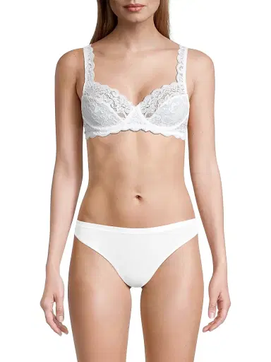 Hanro Women's Luxury Moments Underwire Bra - White | Thumbnail 3 Hanro Women's Luxury Moments Underwire Bra - White | Thumbnail 3